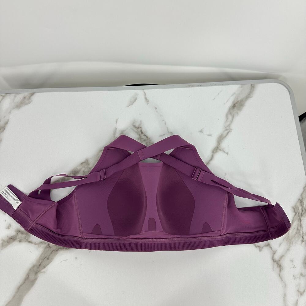 Lululemon Air Support Bra Womens Solid Purple Crossback Adjustable 36DD - Picture 6 of 8
